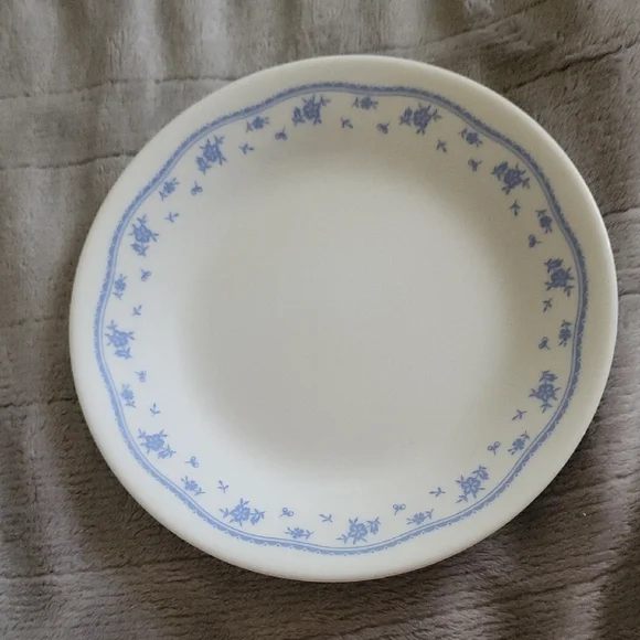 Vintage Corelle Morning Blue Dessert Or Bread Plates. Set Of 4 Plates - Picture 2 of 4